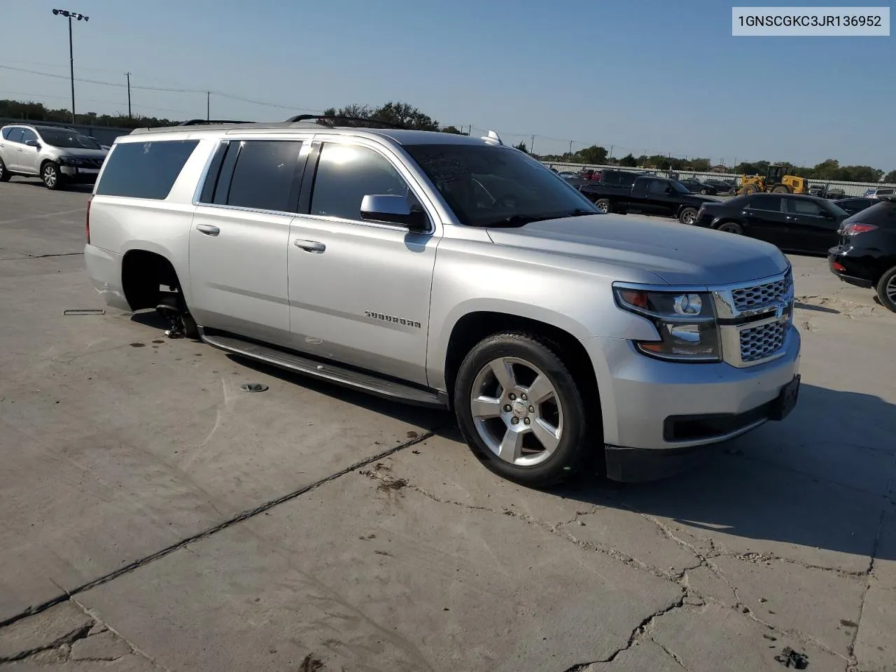 2018 Chevrolet Suburban C1500 Ls VIN: 1GNSCGKC3JR136952 Lot: 75264824