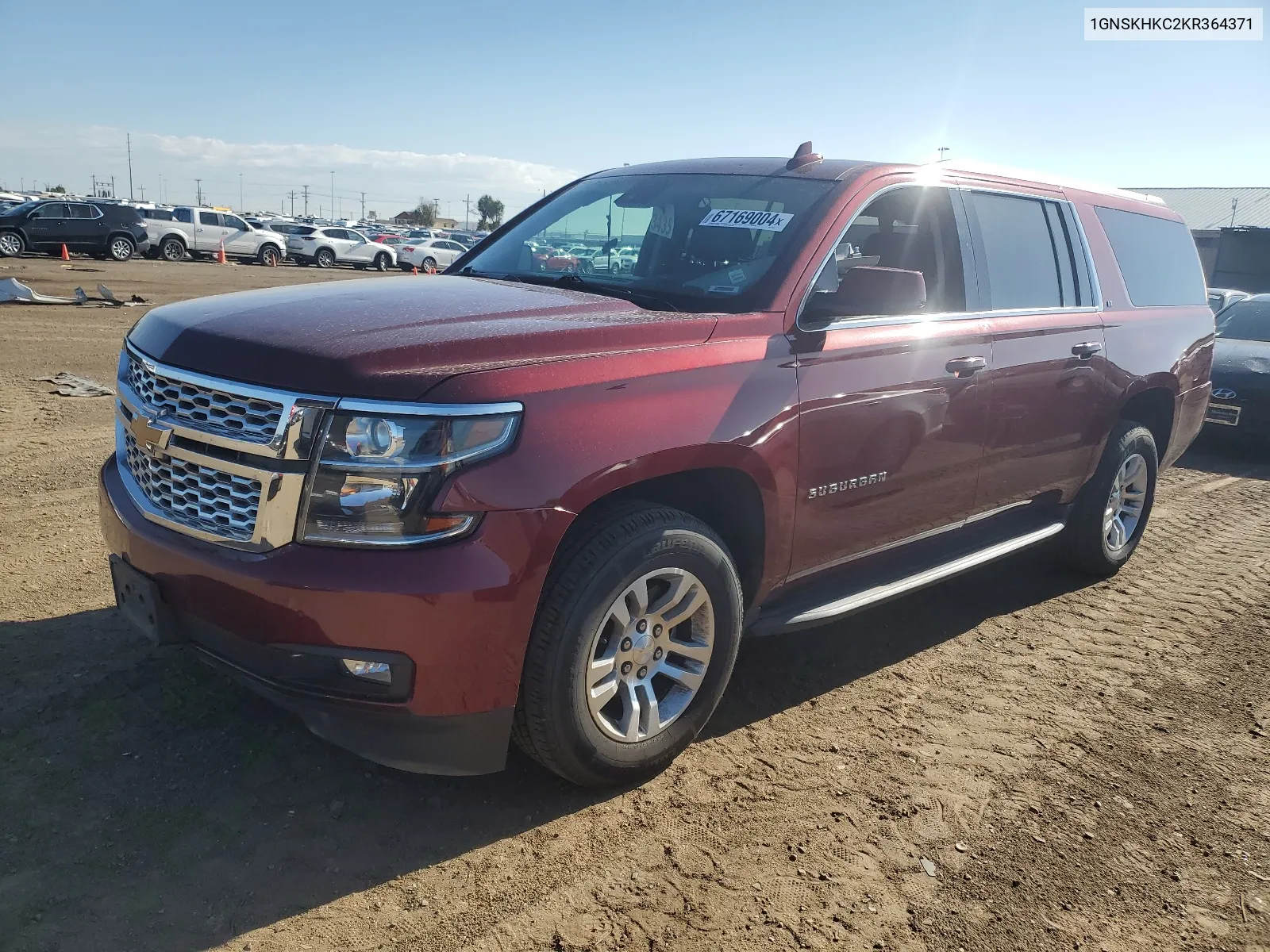 2019 Chevrolet Suburban K1500 Lt VIN: 1GNSKHKC2KR364371 Lot: 67169004