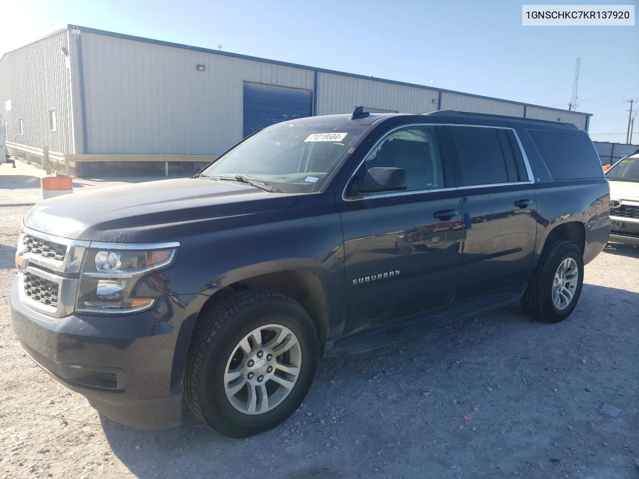 2019 Chevrolet Suburban C1500 Lt VIN: 1GNSCHKC7KR137920 Lot: 71219584