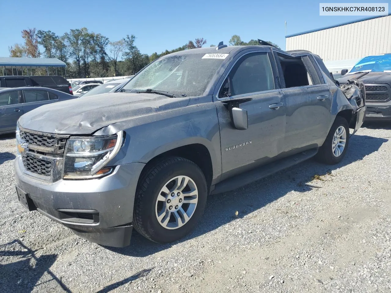 2019 Chevrolet Suburban K1500 Lt VIN: 1GNSKHKC7KR408123 Lot: 75063684