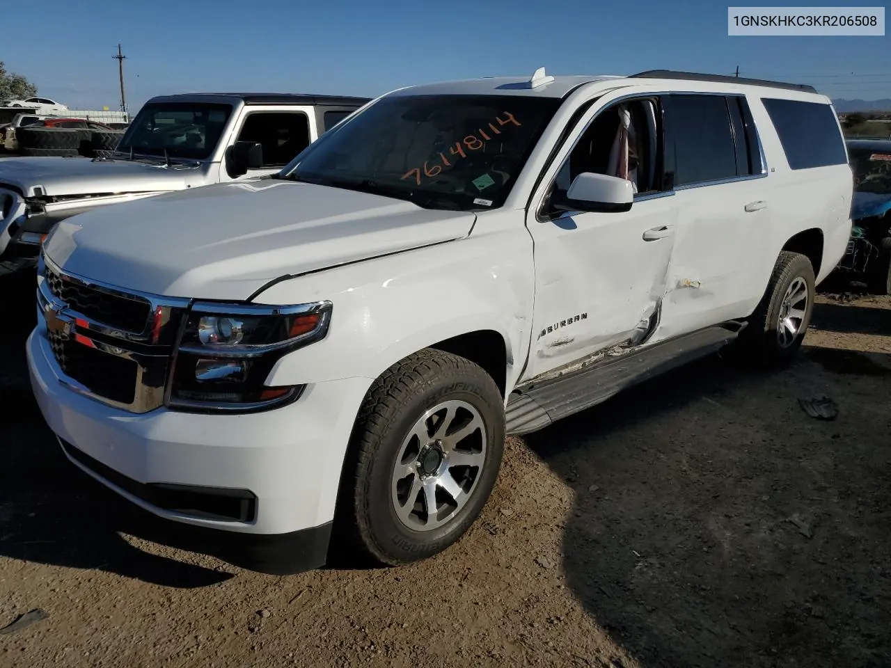 2019 Chevrolet Suburban K1500 Lt VIN: 1GNSKHKC3KR206508 Lot: 76148114