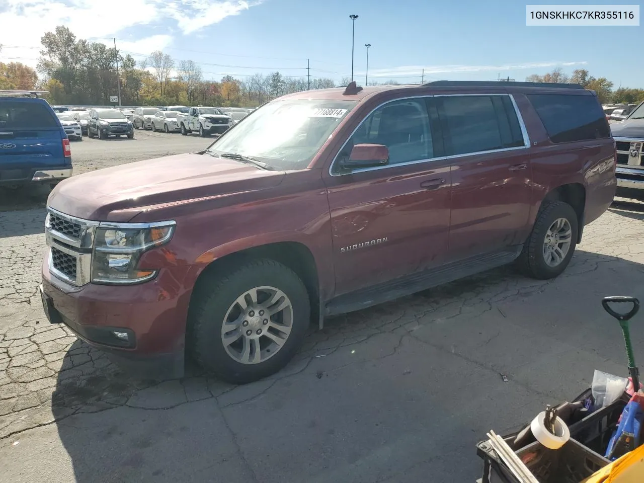 1GNSKHKC7KR355116 2019 Chevrolet Suburban K1500 Lt