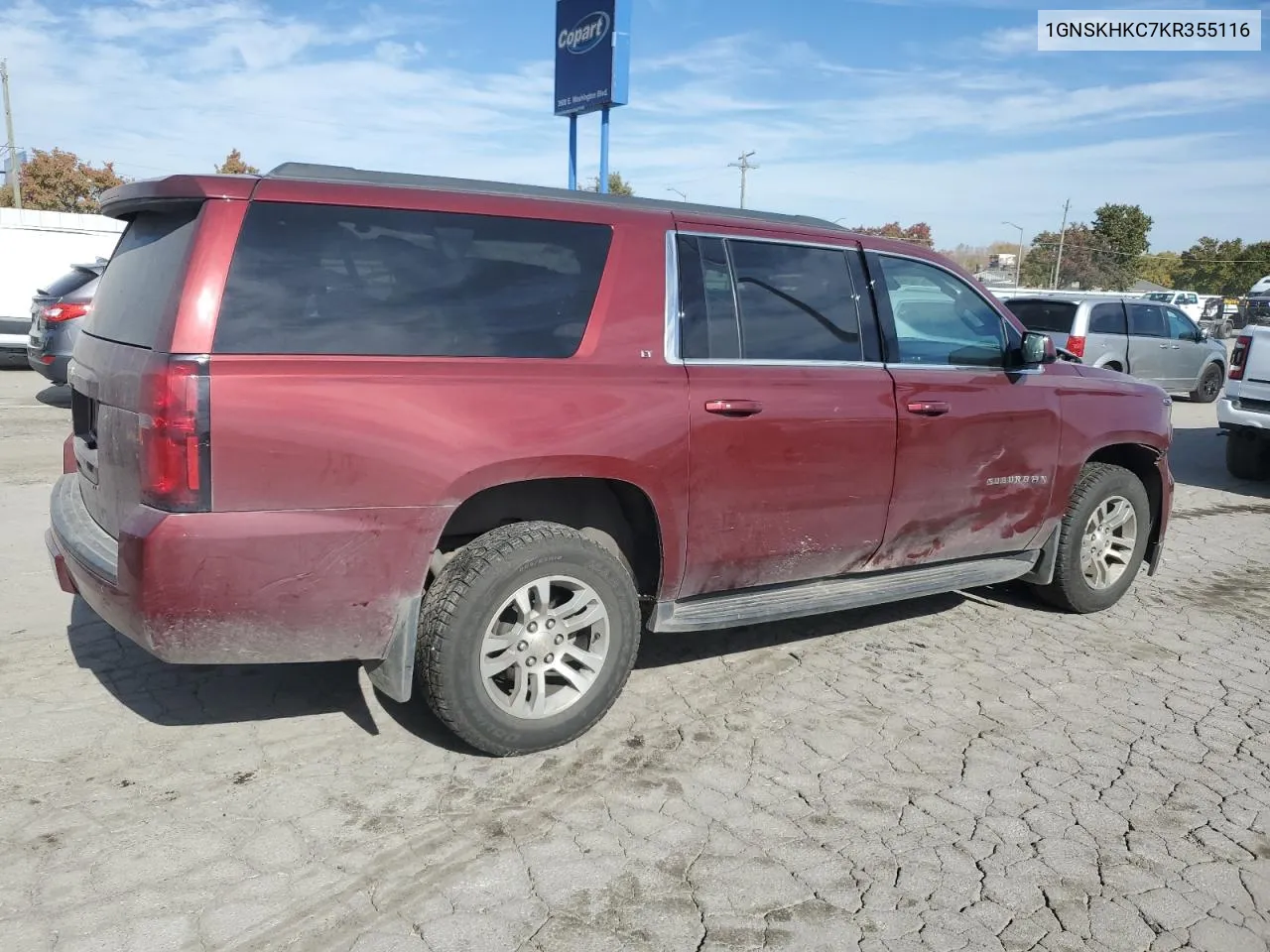 2019 Chevrolet Suburban K1500 Lt VIN: 1GNSKHKC7KR355116 Lot: 77168814