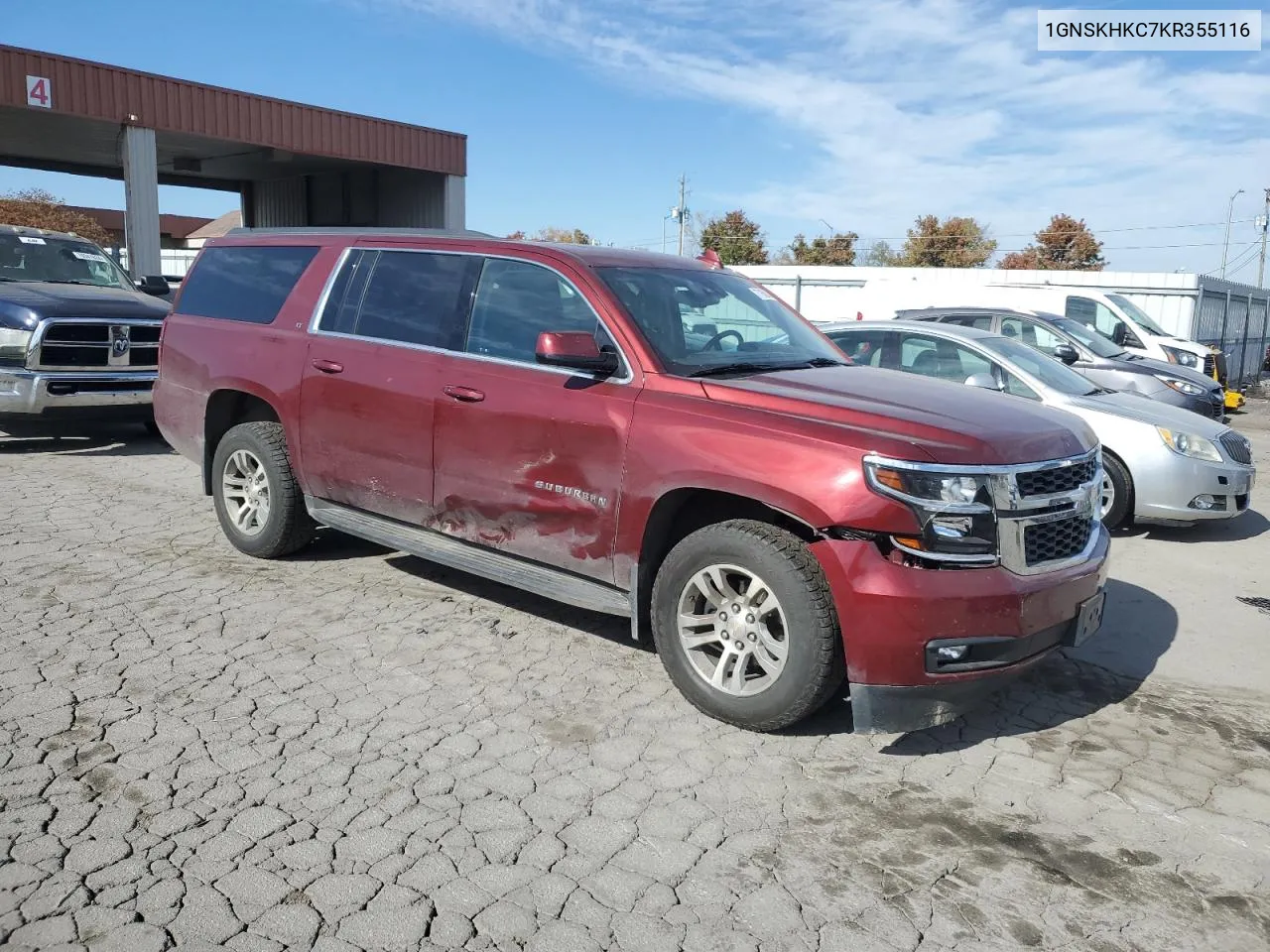 2019 Chevrolet Suburban K1500 Lt VIN: 1GNSKHKC7KR355116 Lot: 77168814