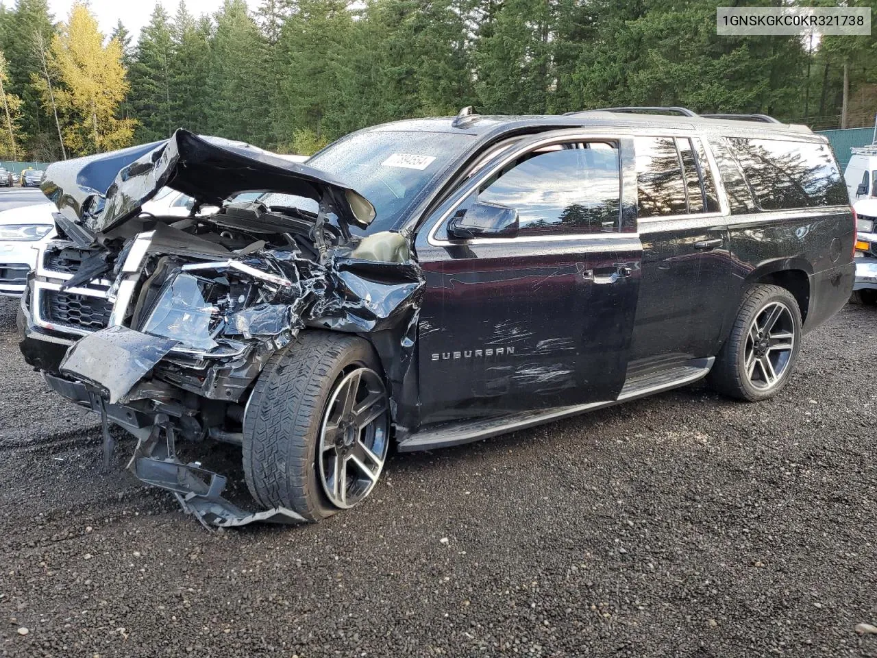 2019 Chevrolet Suburban K1500 Ls VIN: 1GNSKGKC0KR321738 Lot: 77894554