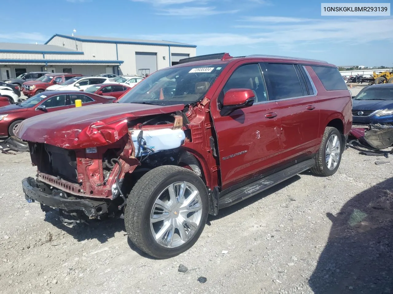 2021 Chevrolet Suburban K1500 High Country VIN: 1GNSKGKL8MR293139 Lot: 73938304