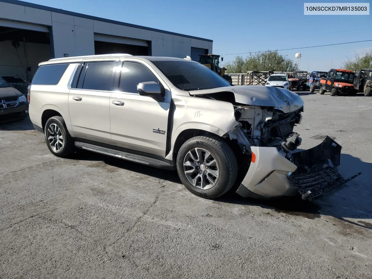 2021 Chevrolet Suburban C1500 Lt VIN: 1GNSCCKD7MR135003 Lot: 74487364