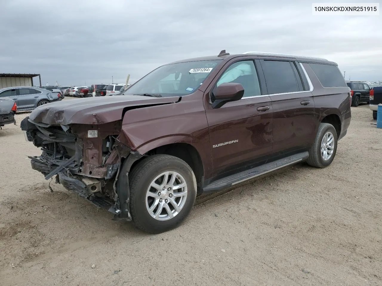 2022 Chevrolet Suburban K1500 Lt VIN: 1GNSKCKDXNR251915 Lot: 76591264