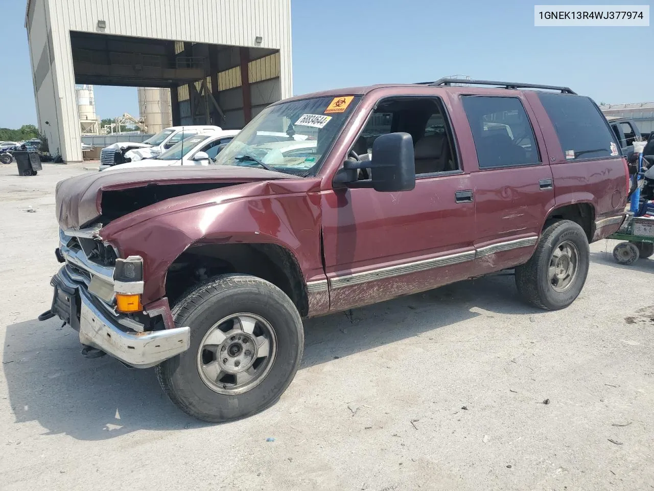 1998 Chevrolet Tahoe K1500 VIN: 1GNEK13R4WJ377974 Lot: 68834644