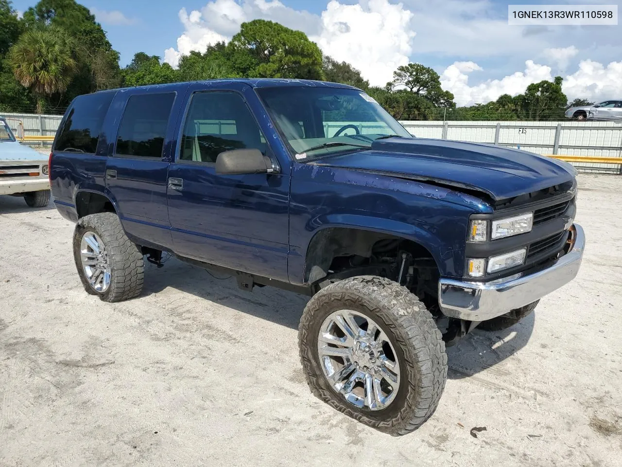 1998 Chevrolet Tahoe K1500 VIN: 1GNEK13R3WR110598 Lot: 72327974