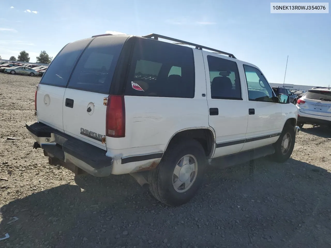 1998 Chevrolet Tahoe K1500 VIN: 1GNEK13R0WJ354076 Lot: 72605944