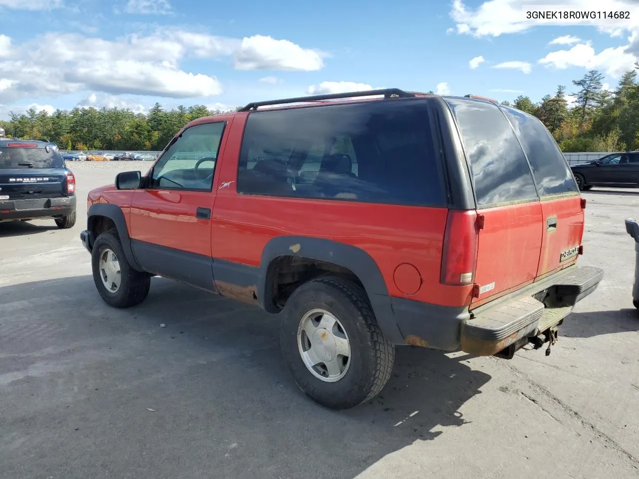 1998 Chevrolet Tahoe K1500 VIN: 3GNEK18R0WG114682 Lot: 75619714