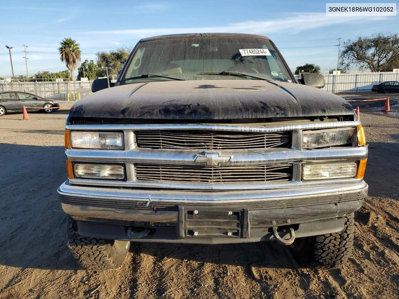 1998 Chevrolet Tahoe K1500 VIN: 3GNEK18R6WG102052 Lot: 77485244