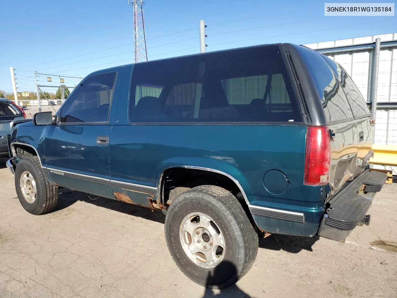 1998 Chevrolet Tahoe K1500 VIN: 3GNEK18R1WG135184 Lot: 77635704