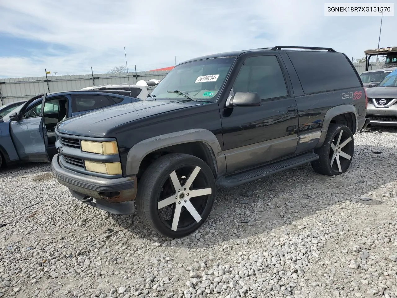 1999 Chevrolet Tahoe K1500 VIN: 3GNEK18R7XG151570 Lot: 76140294