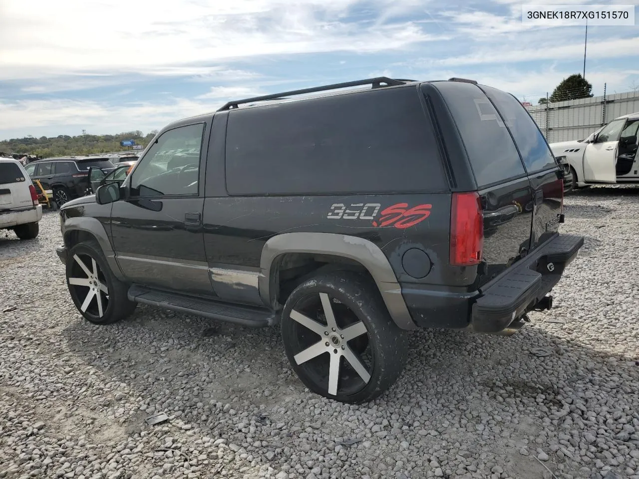 1999 Chevrolet Tahoe K1500 VIN: 3GNEK18R7XG151570 Lot: 76140294