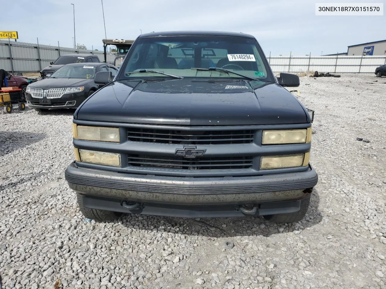 1999 Chevrolet Tahoe K1500 VIN: 3GNEK18R7XG151570 Lot: 76140294