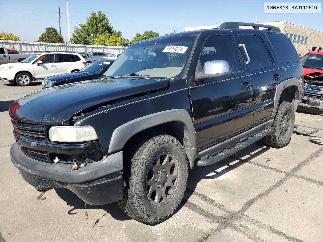 2000 Chevrolet Tahoe K1500 VIN: 1GNEK13T3YJ112610 Lot: 71664214