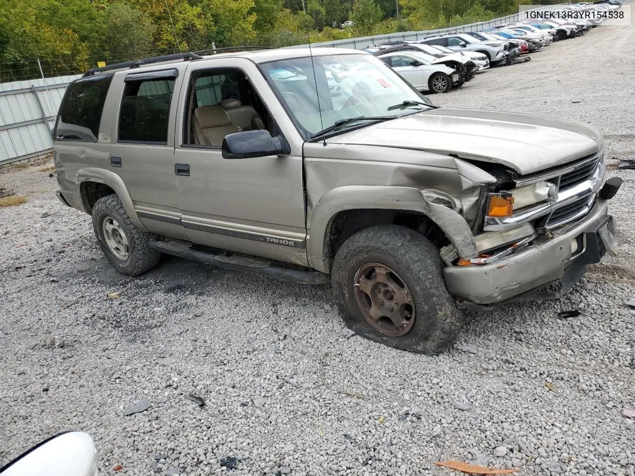 2000 Chevrolet Tahoe K1500 VIN: 1GNEK13R3YR154538 Lot: 72685974