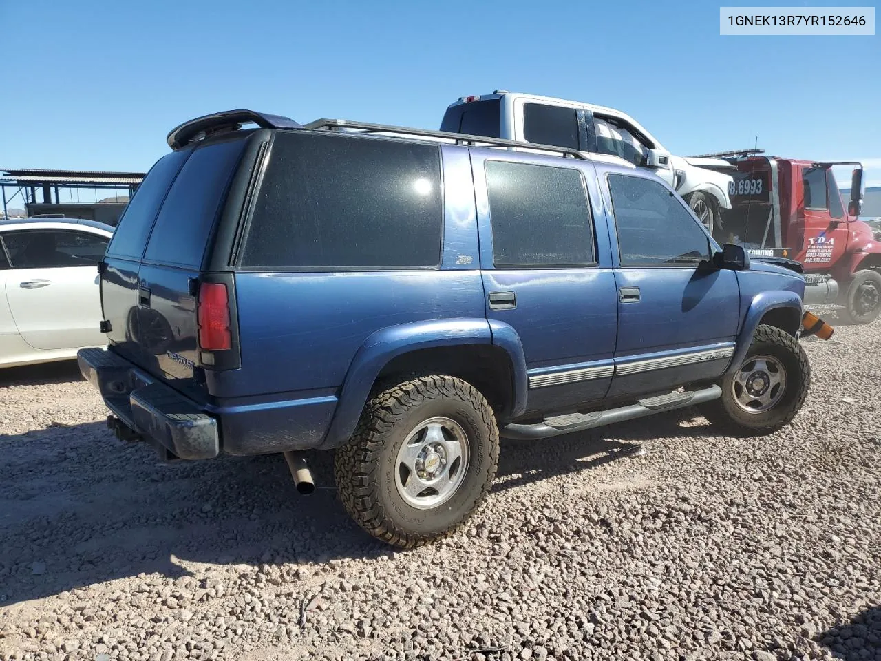 2000 Chevrolet Tahoe K1500 VIN: 1GNEK13R7YR152646 Lot: 79464414