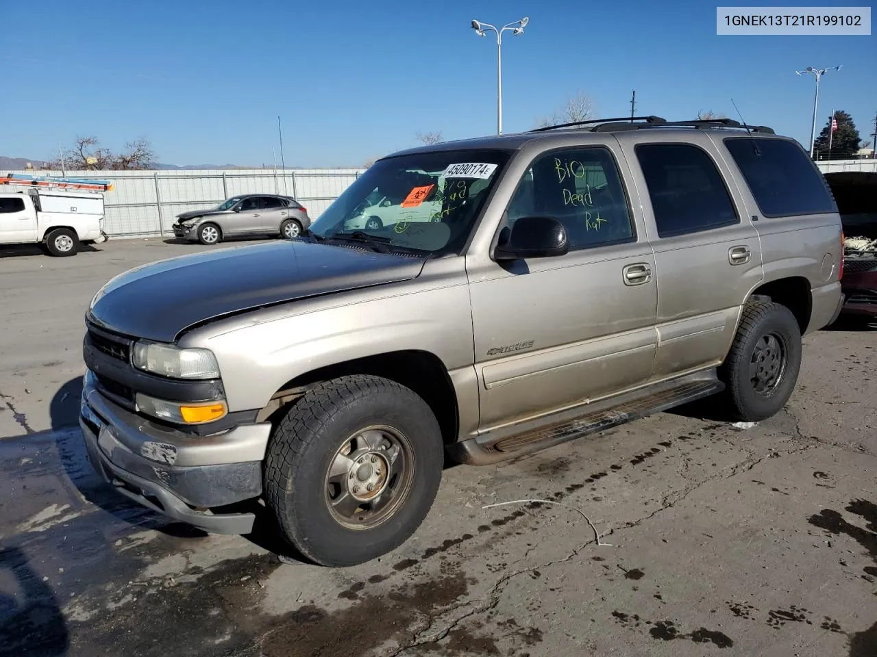 2001 Chevrolet Tahoe K1500 VIN: 1GNEK13T21R199102 Lot: 45090174