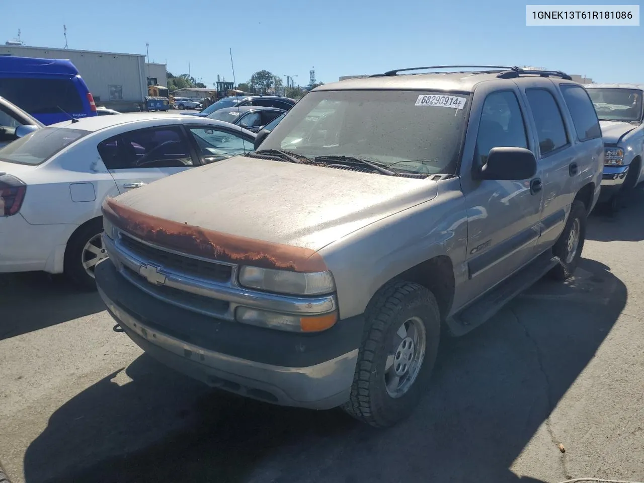 2001 Chevrolet Tahoe K1500 VIN: 1GNEK13T61R181086 Lot: 68296914