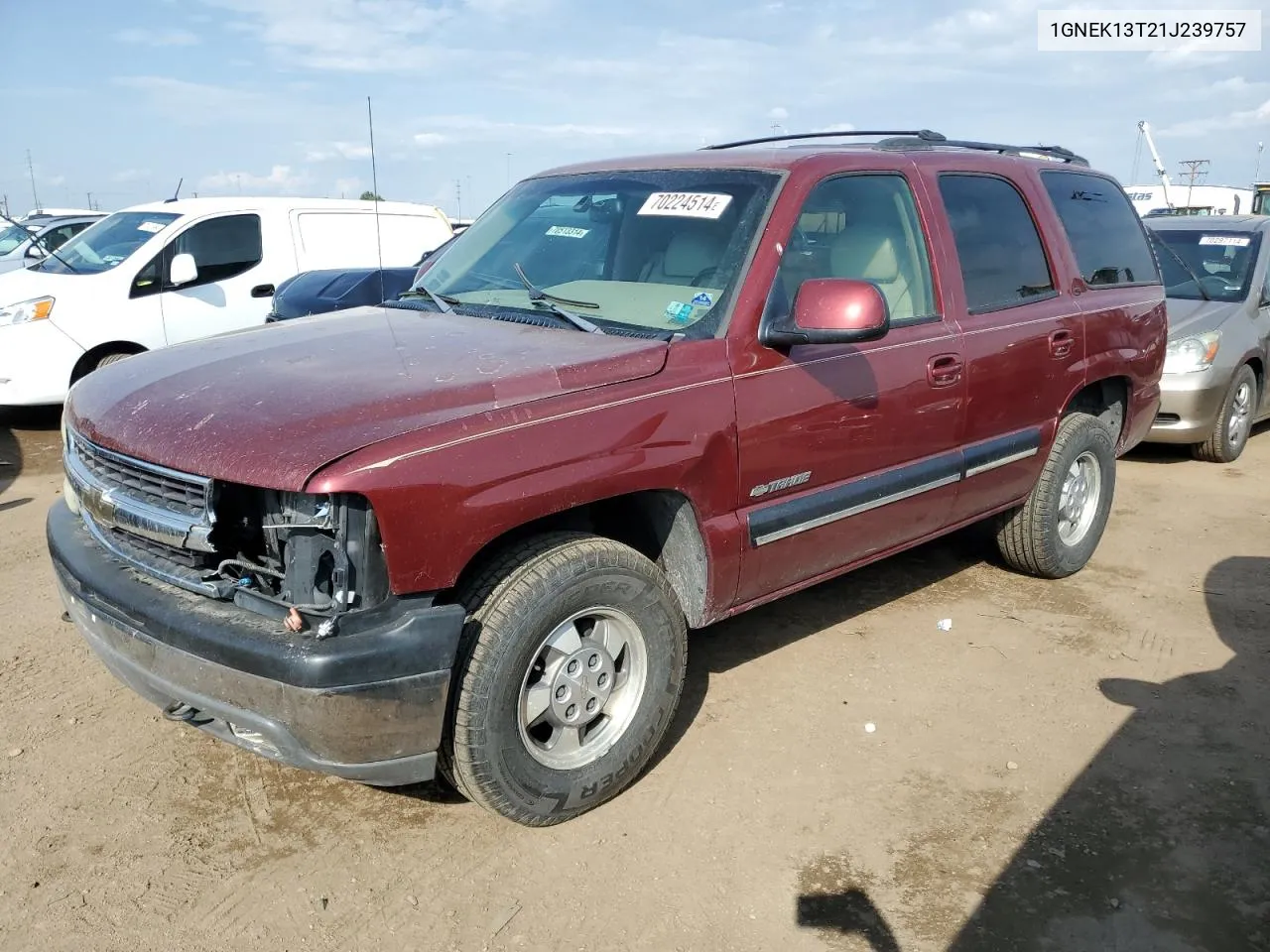 2001 Chevrolet Tahoe K1500 VIN: 1GNEK13T21J239757 Lot: 70224514