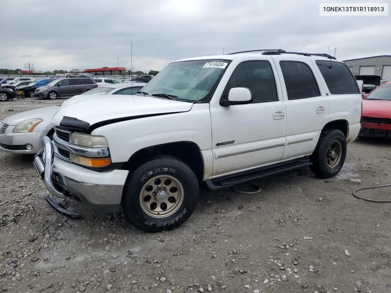 2001 Chevrolet Tahoe K1500 VIN: 1GNEK13T81R118913 Lot: 71410424