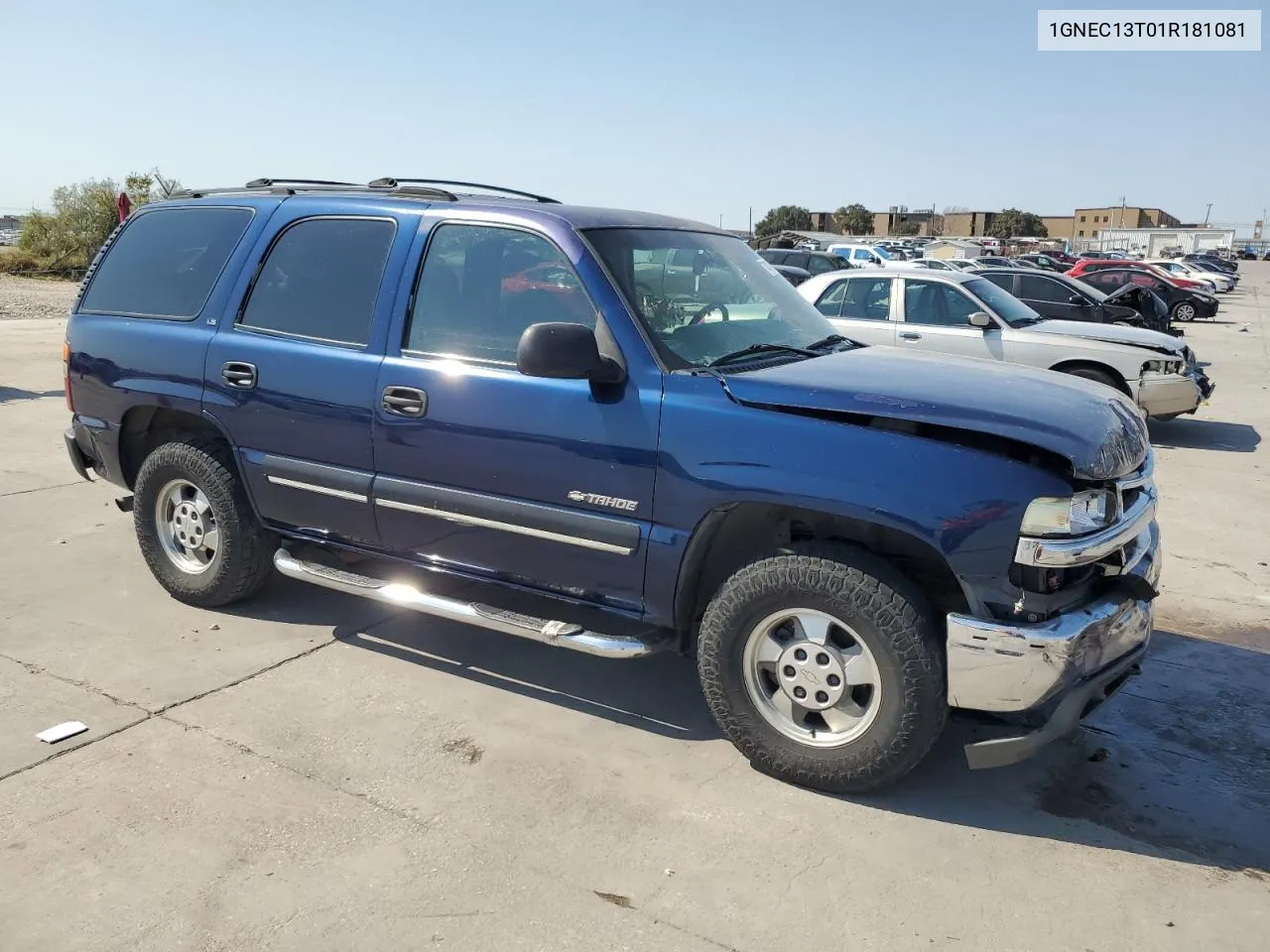 2001 Chevrolet Tahoe C1500 VIN: 1GNEC13T01R181081 Lot: 74187404