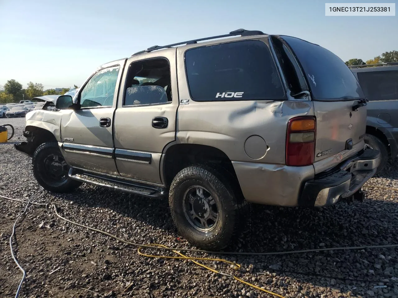 2001 Chevrolet Tahoe C1500 VIN: 1GNEC13T21J253381 Lot: 74238044