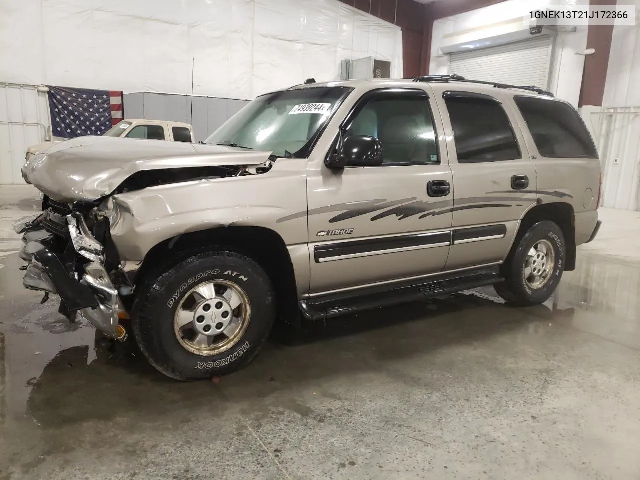 2001 Chevrolet Tahoe K1500 VIN: 1GNEK13T21J172366 Lot: 74939244