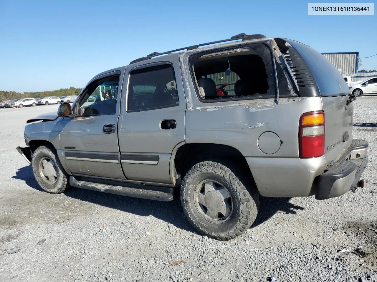 2001 Chevrolet Tahoe K1500 VIN: 1GNEK13T61R136441 Lot: 75193934