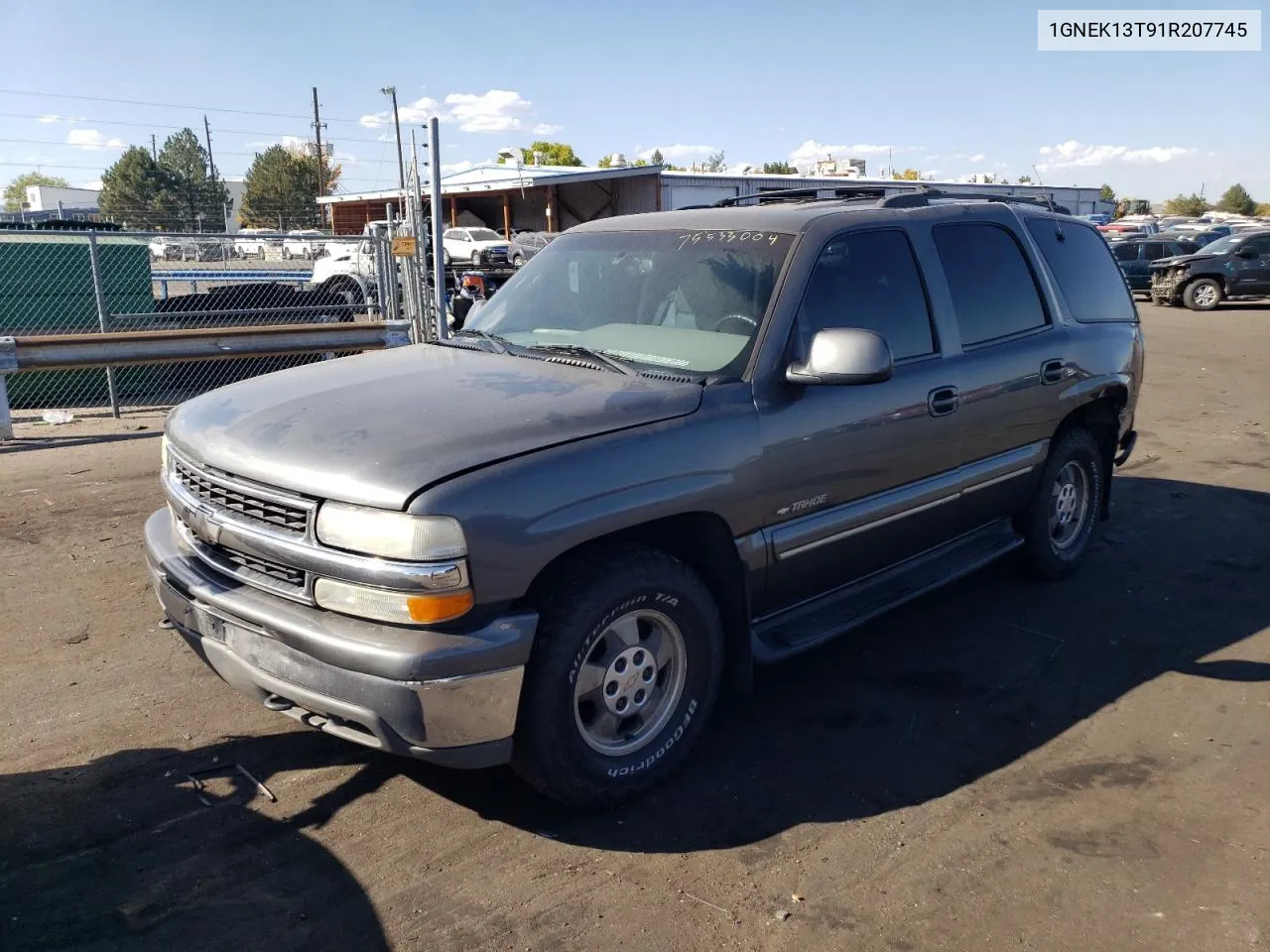 2001 Chevrolet Tahoe K1500 VIN: 1GNEK13T91R207745 Lot: 75533004