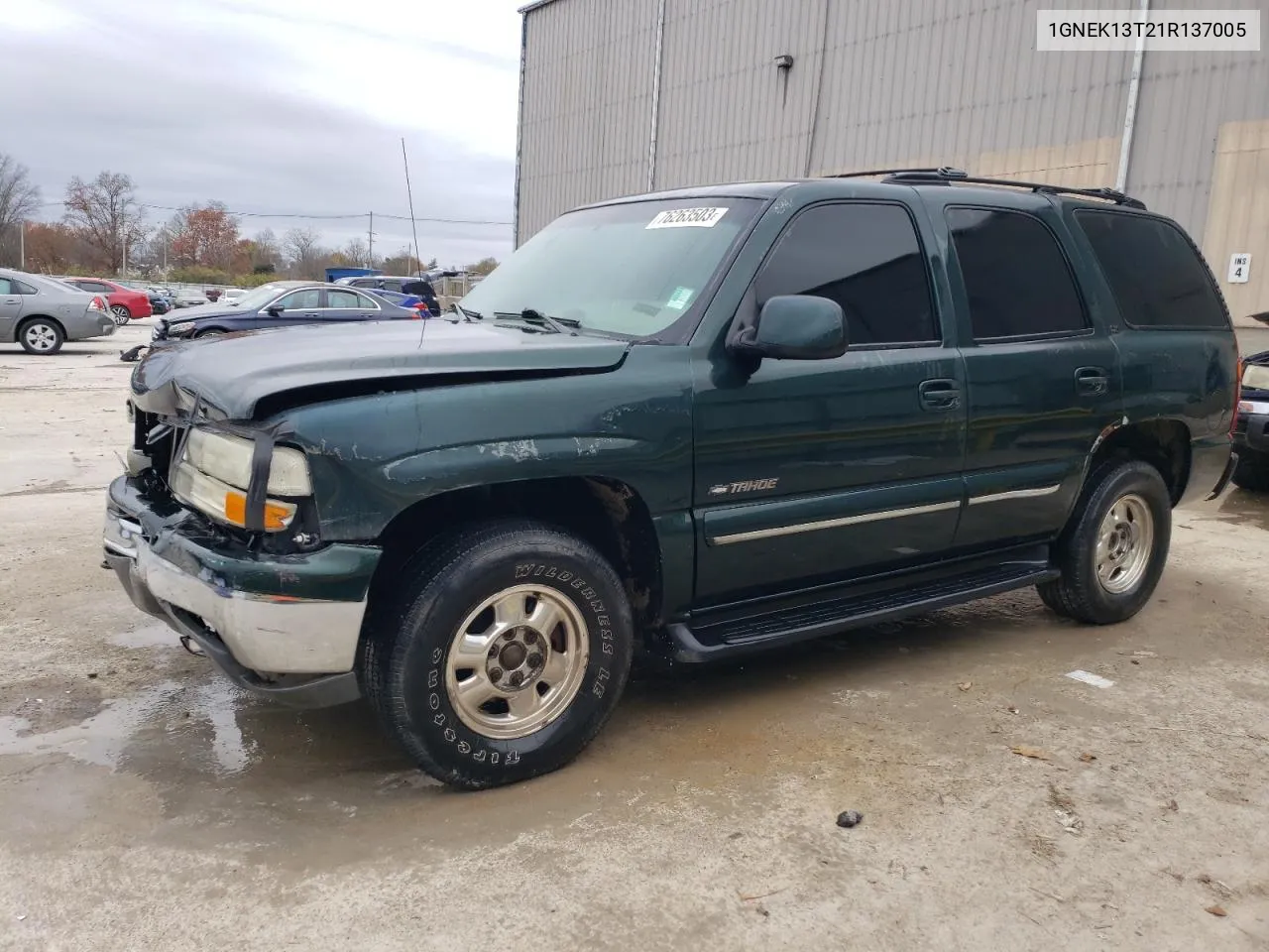 2001 Chevrolet Tahoe K1500 VIN: 1GNEK13T21R137005 Lot: 76263503