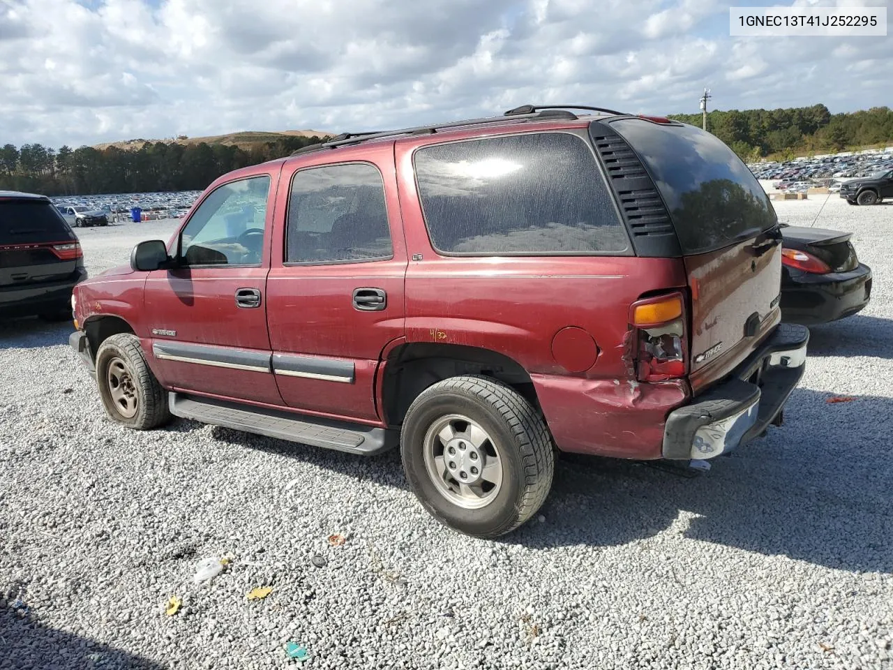 2001 Chevrolet Tahoe C1500 VIN: 1GNEC13T41J252295 Lot: 78057644