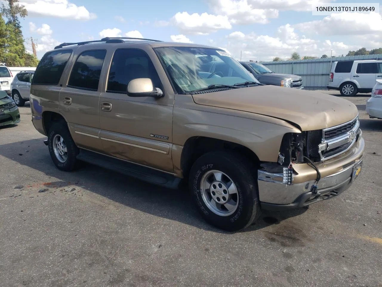 2001 Chevrolet Tahoe K1500 VIN: 1GNEK13T01J189649 Lot: 78485664