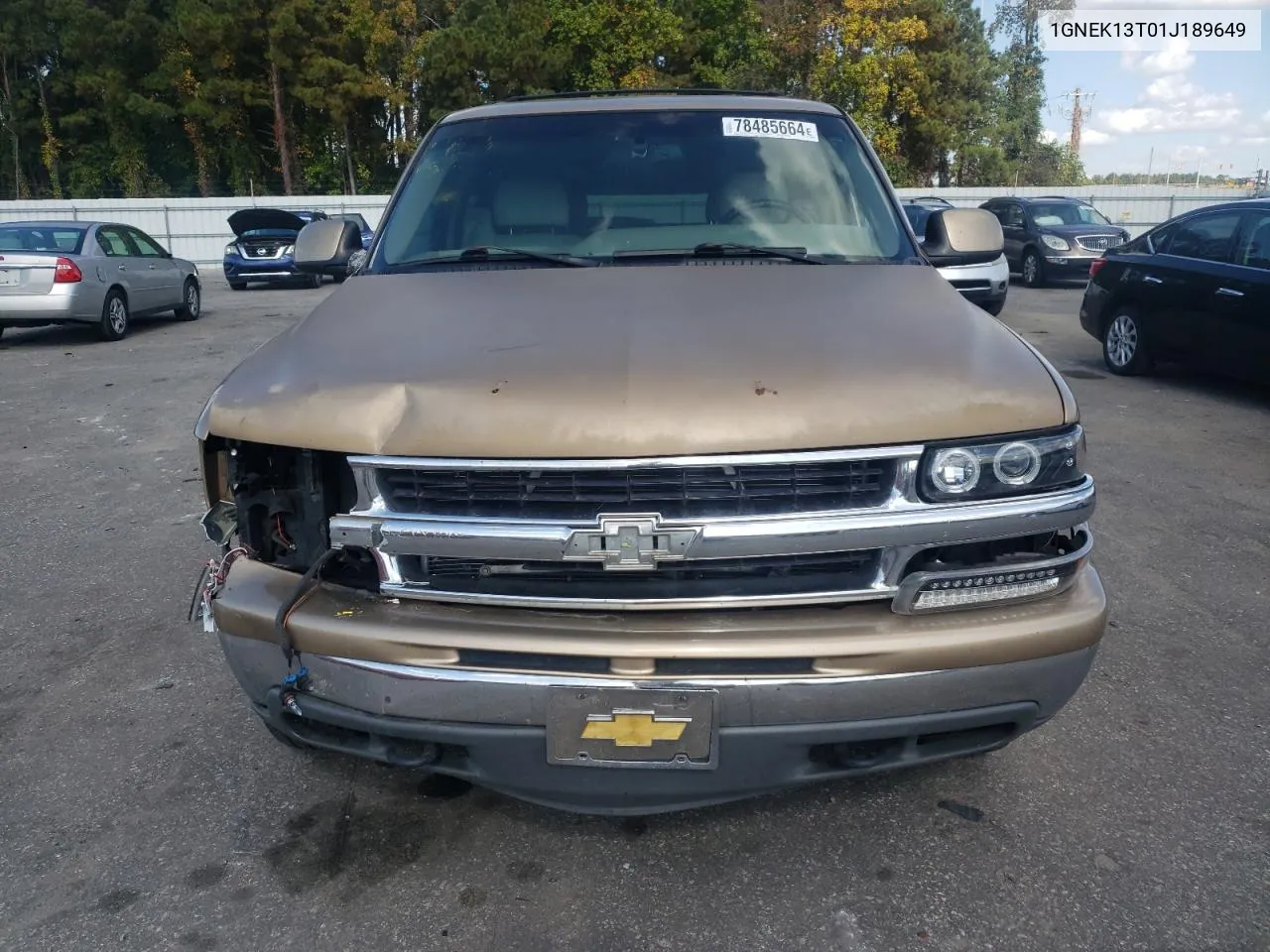 2001 Chevrolet Tahoe K1500 VIN: 1GNEK13T01J189649 Lot: 78485664