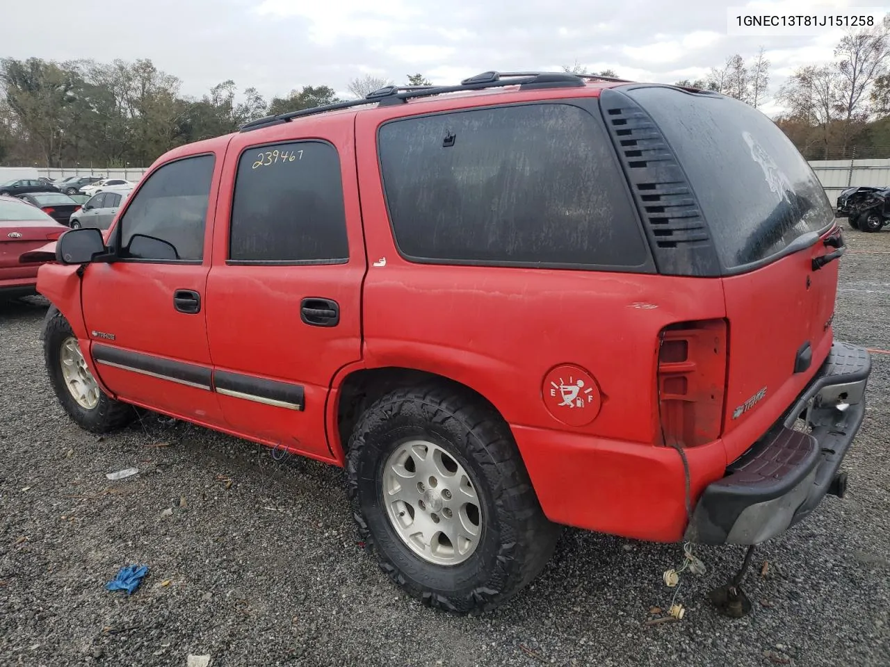 2001 Chevrolet Tahoe C1500 VIN: 1GNEC13T81J151258 Lot: 78869254