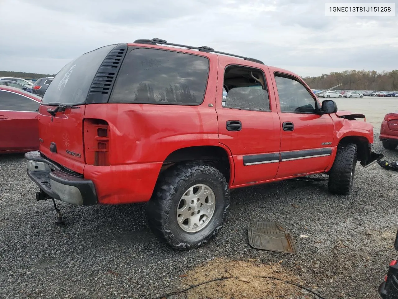 2001 Chevrolet Tahoe C1500 VIN: 1GNEC13T81J151258 Lot: 78869254