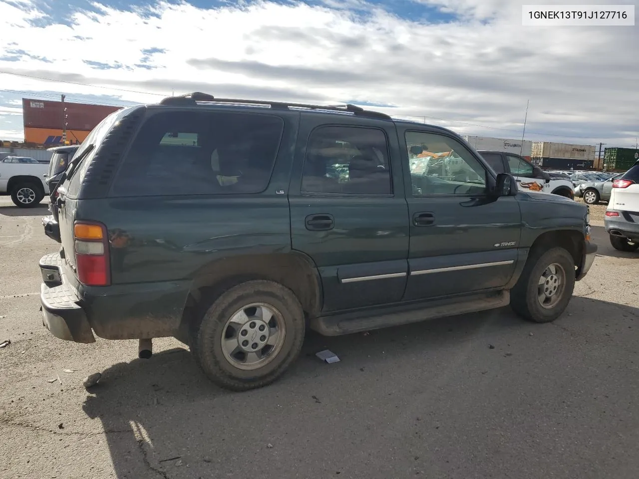 2001 Chevrolet Tahoe K1500 VIN: 1GNEK13T91J127716 Lot: 79010474