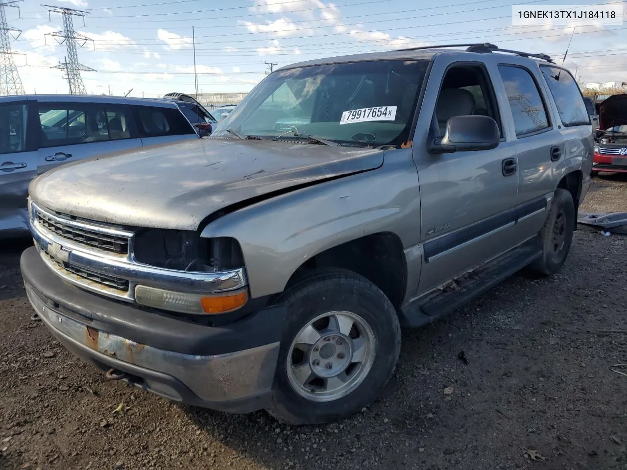 2001 Chevrolet Tahoe K1500 VIN: 1GNEK13TX1J184118 Lot: 79917654