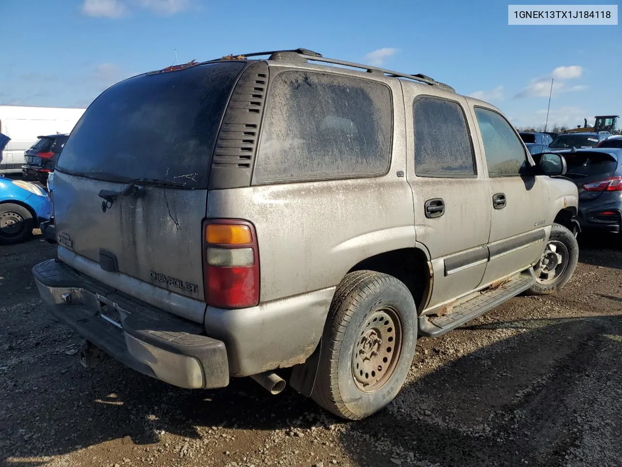 2001 Chevrolet Tahoe K1500 VIN: 1GNEK13TX1J184118 Lot: 79917654