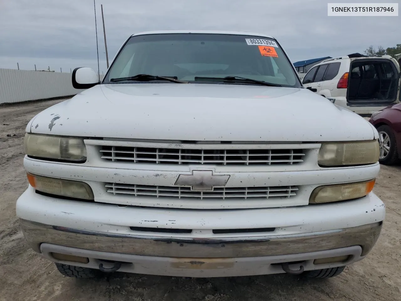 2001 Chevrolet Tahoe K1500 VIN: 1GNEK13T51R187946 Lot: 80331394