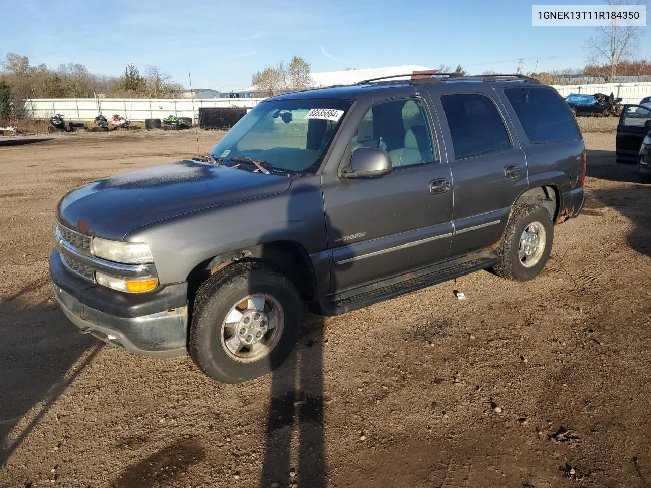 2001 Chevrolet Tahoe K1500 VIN: 1GNEK13T11R184350 Lot: 80535664