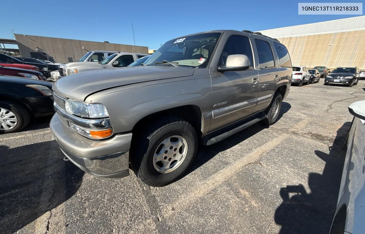 2001 Chevrolet Tahoe C1500 VIN: 1GNEC13T11R218333 Lot: 80900584