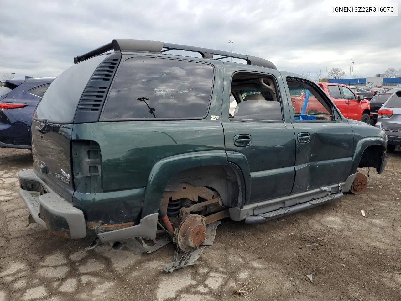 2002 Chevrolet Tahoe K1500 VIN: 1GNEK13Z22R316070 Lot: 51085234