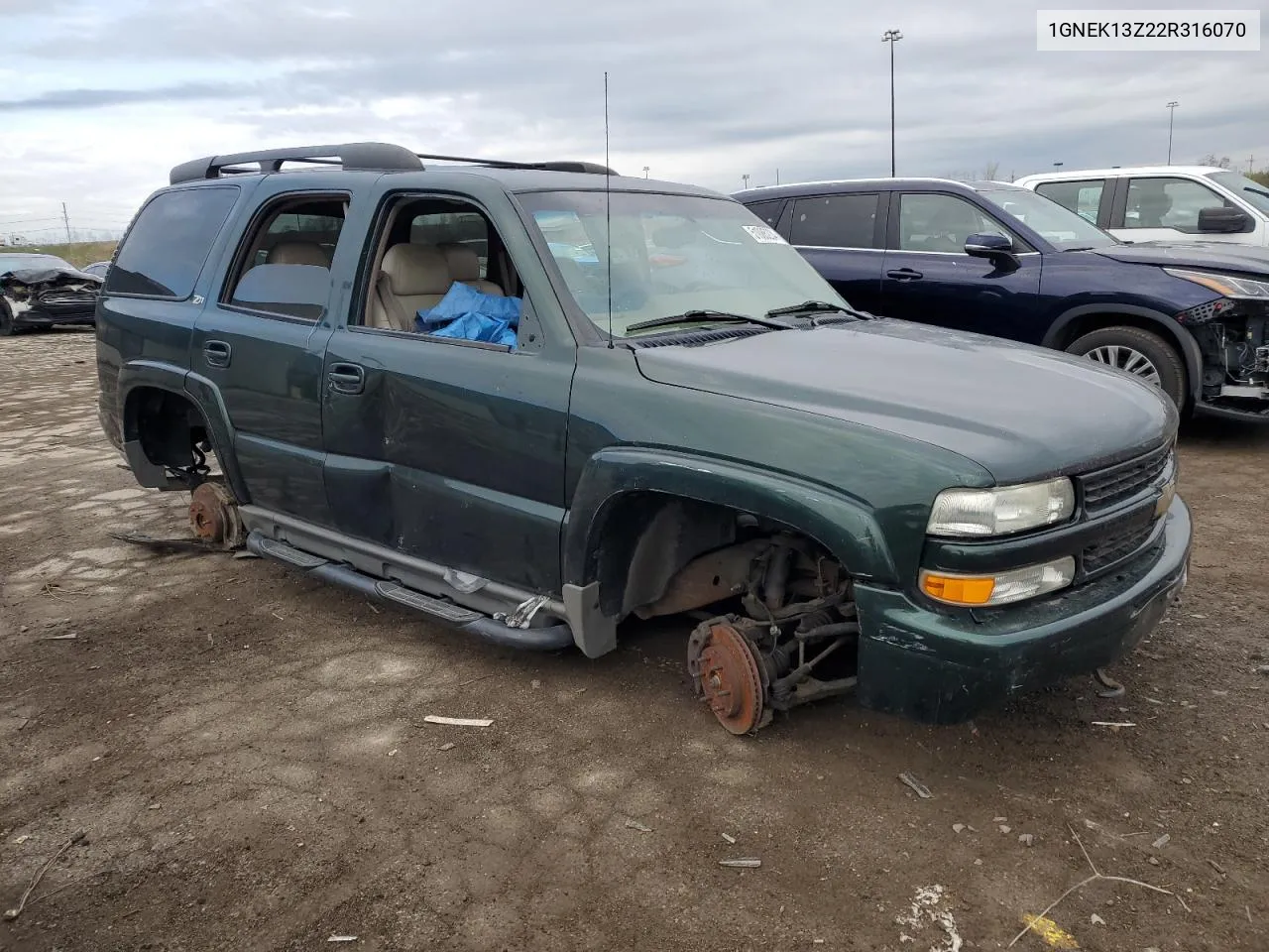 2002 Chevrolet Tahoe K1500 VIN: 1GNEK13Z22R316070 Lot: 51085234