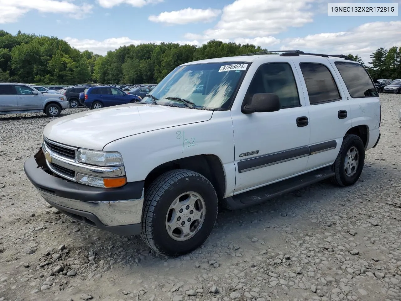 2002 Chevrolet Tahoe C1500 VIN: 1GNEC13ZX2R172815 Lot: 67888624