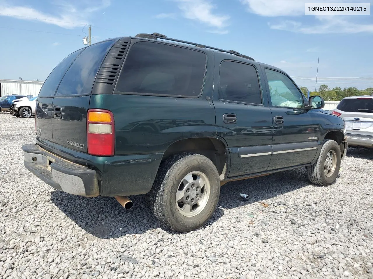 2002 Chevrolet Tahoe C1500 VIN: 1GNEC13Z22R140215 Lot: 70225174