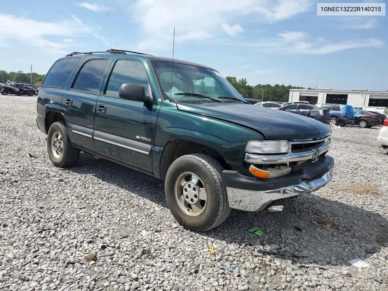 2002 Chevrolet Tahoe C1500 VIN: 1GNEC13Z22R140215 Lot: 70225174